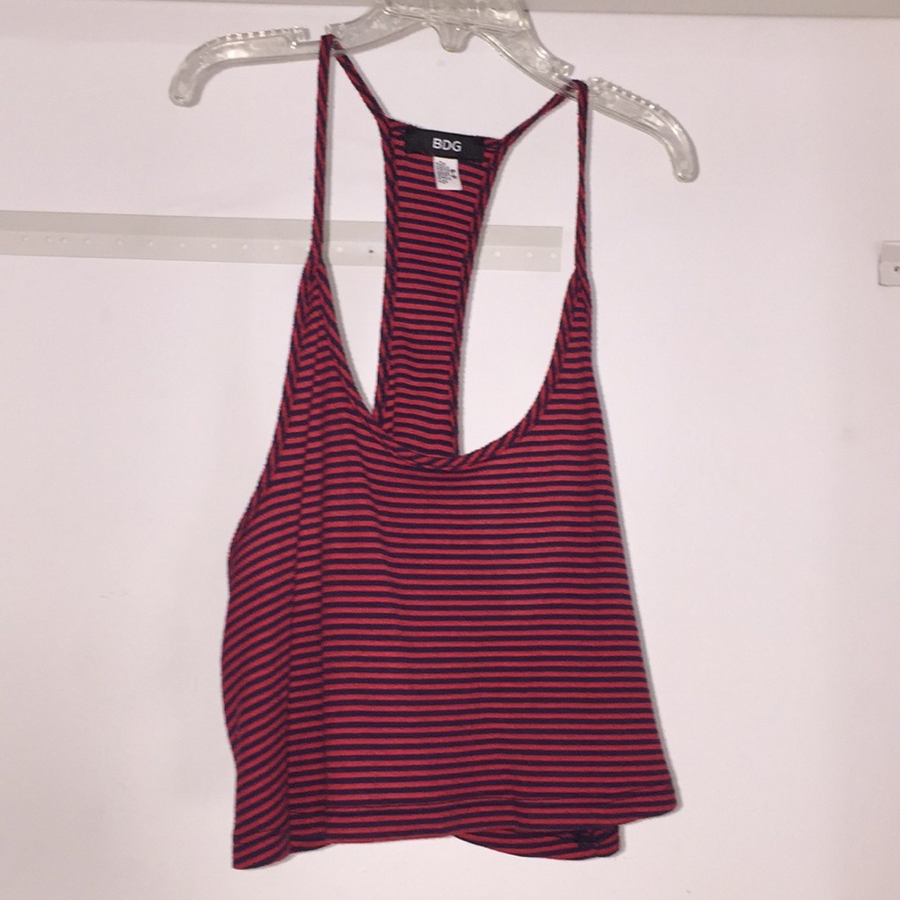 BDG Striped Racerback Cropped Tank, S